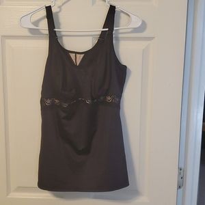 Ruby ribbon lace support cami size 46. Black